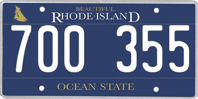 RI license plate 700355
