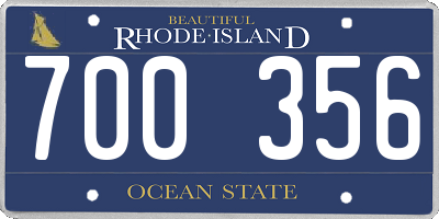 RI license plate 700356