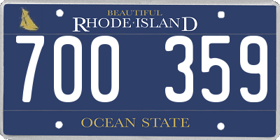 RI license plate 700359
