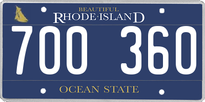RI license plate 700360