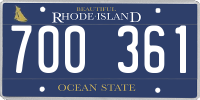 RI license plate 700361