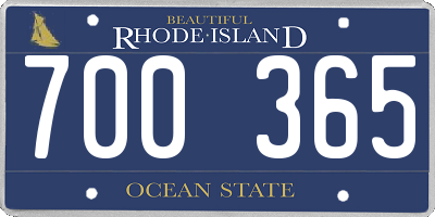 RI license plate 700365