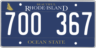 RI license plate 700367