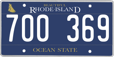 RI license plate 700369
