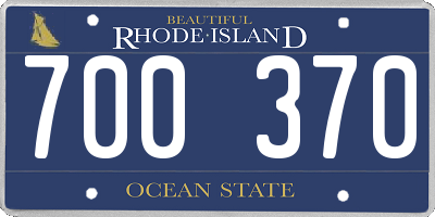 RI license plate 700370