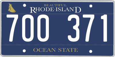 RI license plate 700371