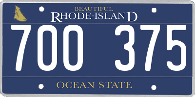 RI license plate 700375