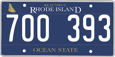 RI license plate 700393