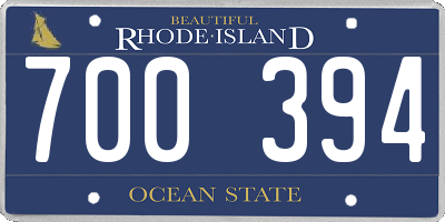 RI license plate 700394