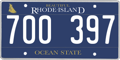 RI license plate 700397