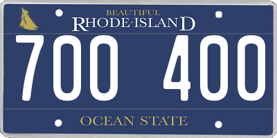 RI license plate 700400