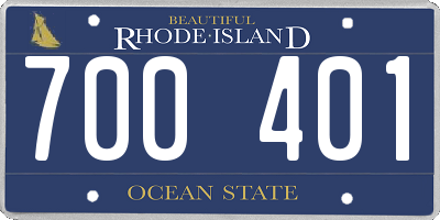 RI license plate 700401