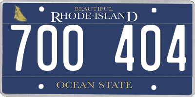 RI license plate 700404