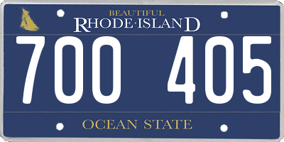RI license plate 700405