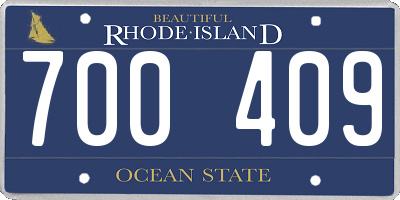 RI license plate 700409