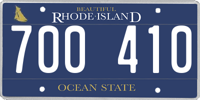 RI license plate 700410