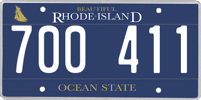 RI license plate 700411