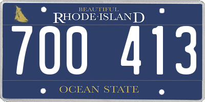 RI license plate 700413