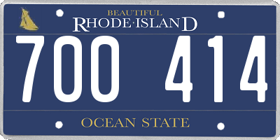 RI license plate 700414