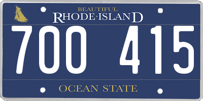 RI license plate 700415