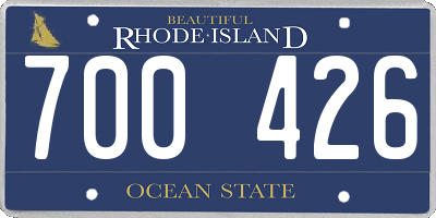 RI license plate 700426
