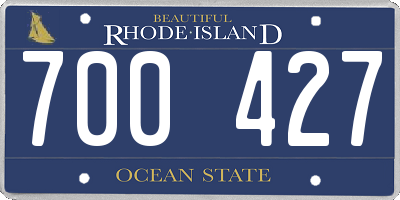 RI license plate 700427