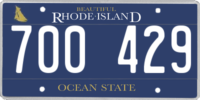 RI license plate 700429