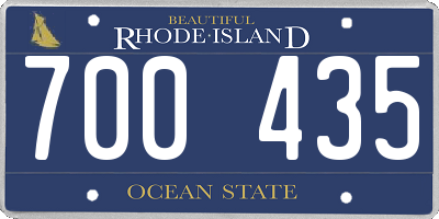RI license plate 700435
