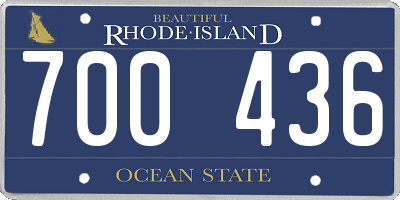 RI license plate 700436