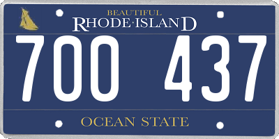 RI license plate 700437