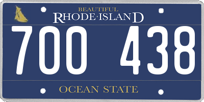 RI license plate 700438