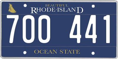 RI license plate 700441
