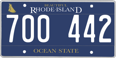 RI license plate 700442