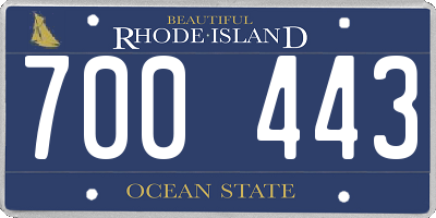 RI license plate 700443