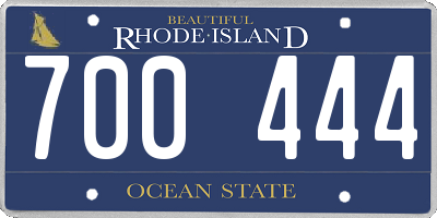 RI license plate 700444