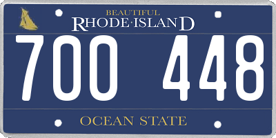 RI license plate 700448