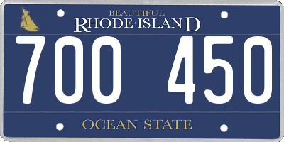 RI license plate 700450