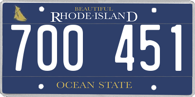 RI license plate 700451