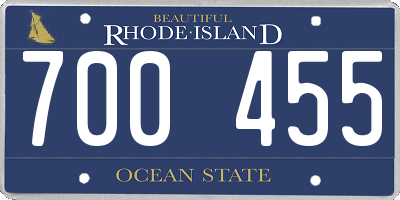 RI license plate 700455