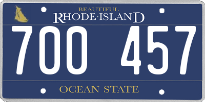 RI license plate 700457