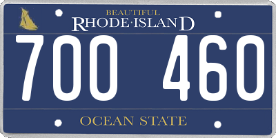 RI license plate 700460