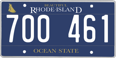 RI license plate 700461
