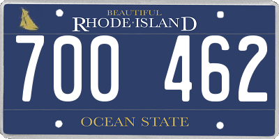 RI license plate 700462