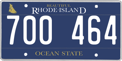 RI license plate 700464