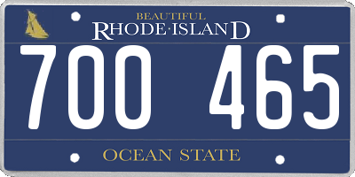 RI license plate 700465
