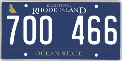 RI license plate 700466