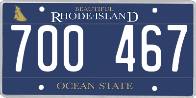 RI license plate 700467