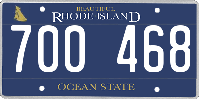 RI license plate 700468
