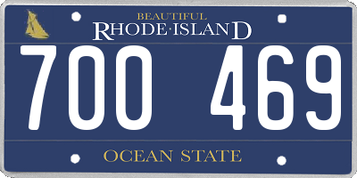 RI license plate 700469