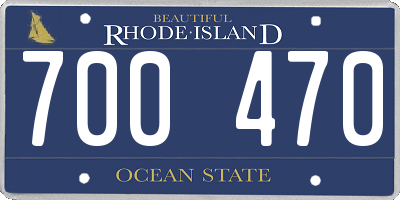 RI license plate 700470